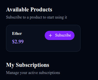 Subscriptions Page