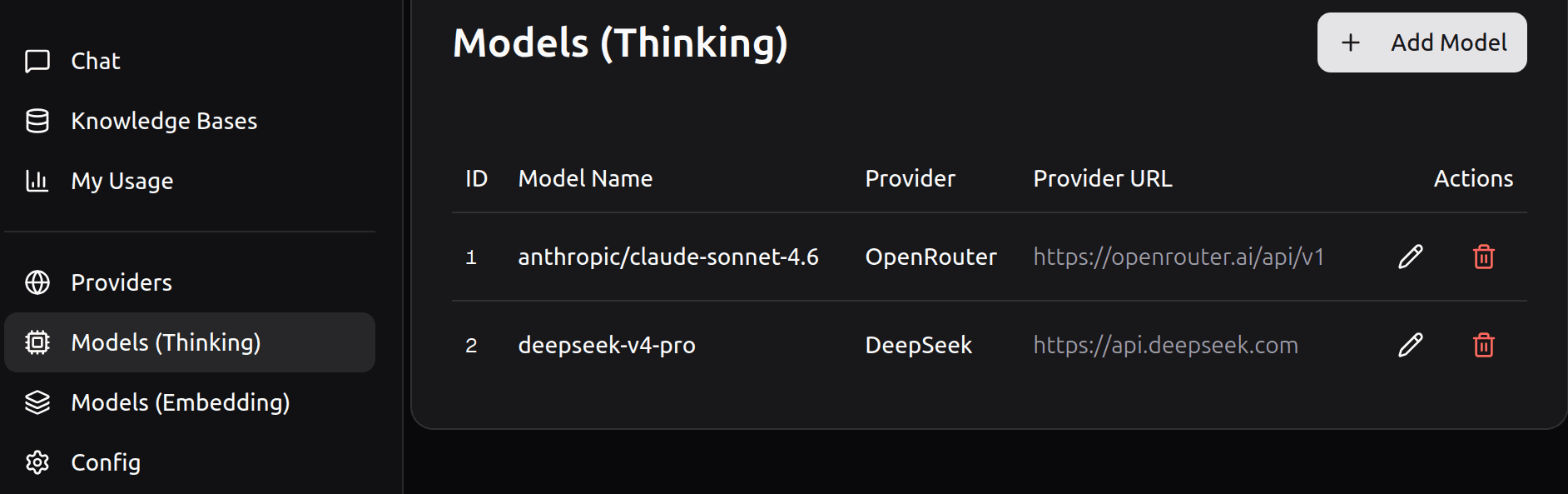 Thinking Models List